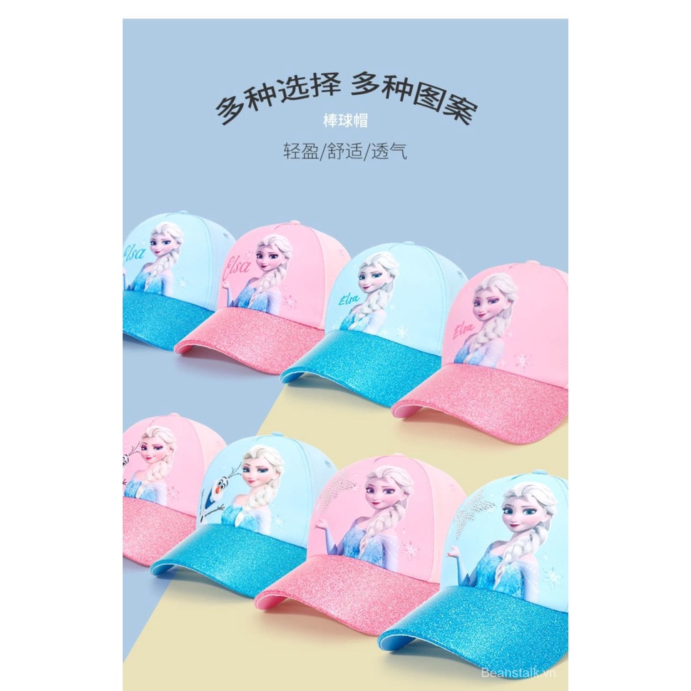 Mũ lưỡi trai chống nắng in hình hoạt hình Disney thời trang xuân hè cho bé gái