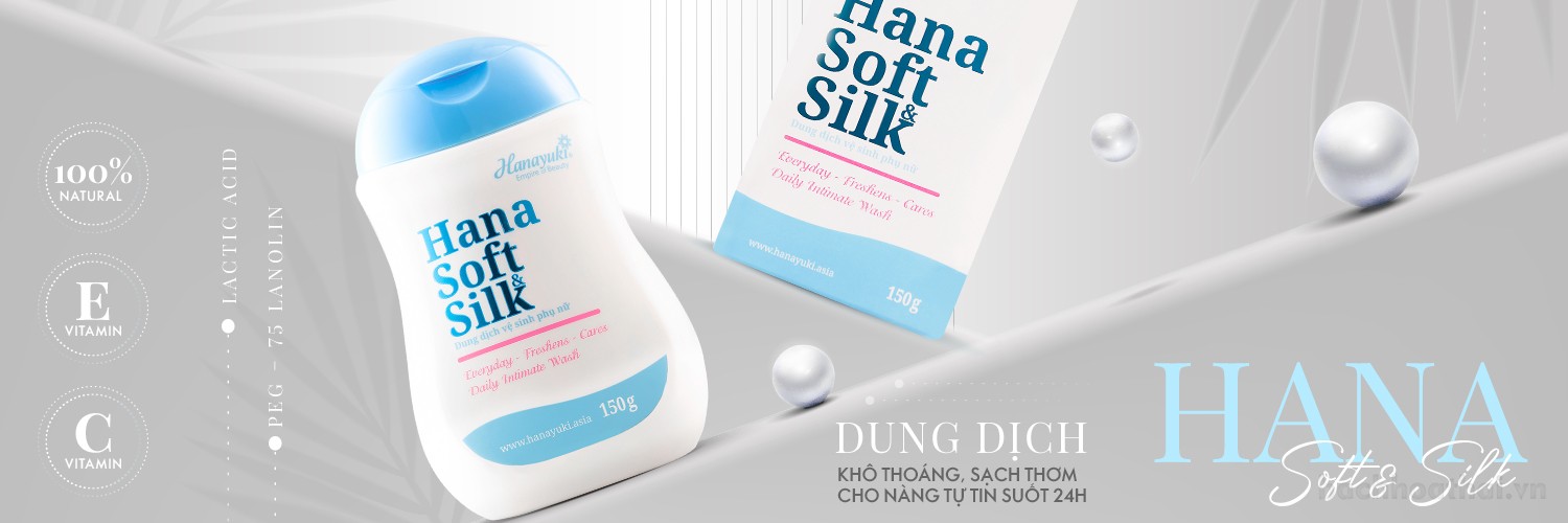 [Làm hồng] Dung dịch vệ sinh phụ nữ Hana Soft Silk