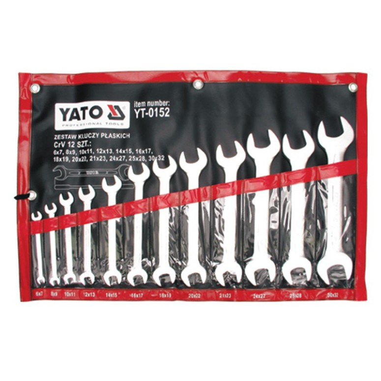 BỘ CỜ LÊ 2 ĐẦU MIỆNG HỆ MÉT 12 CHI TIẾT YATO YT-0152