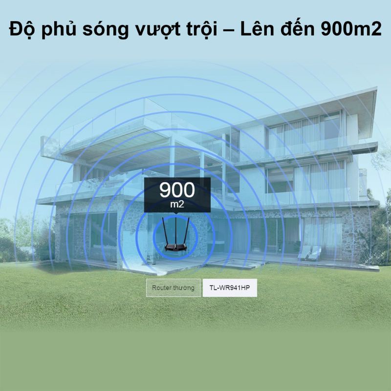 Bộ phát Wifi xuyên Tường TP-Link TL-WR941HP chuẩn N công suất cao 450Mbps - Hàng Chính Hãng