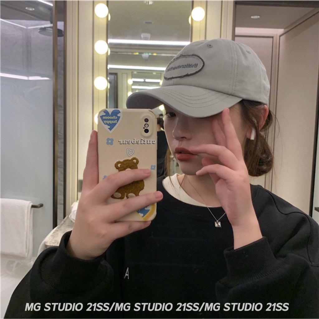 Mũ lưỡi trai MG STUDIO thêu chữ nhỏ phong cách thời trang