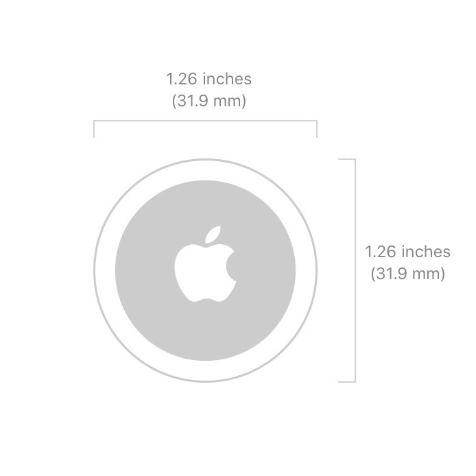 Apple AirTag - Thiết bị theo dõi đồ vật, tìm đồ vật thất lạc - Phân phối chín