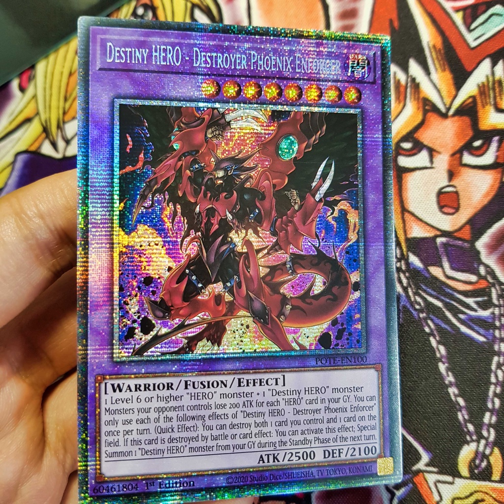 Thẻ bài Yugioh chính hãng | Destiny HERO - Destroyer Phoenix Enforcer | POTE Starlight Rare