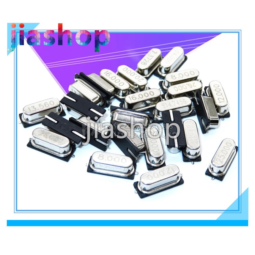 10 CHIẾC 4Mhz 6Mhz 8Mhz 12Mhz 16Mhz 20Mhz 24Mhz 4.000mhz 8,00 MHz SMD Thạch Anh Pha Lê Cộng Hưởng Bộ