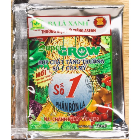 Phân bón Ba Lá Xanh Số 1 - Hộp 10 gói - Hợp chất siêu tăng trưởng