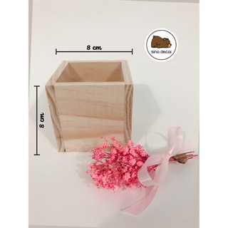 Hộp gỗ vuông trồng cây - Trang trí - Cắm hoa - Decor - Vintege