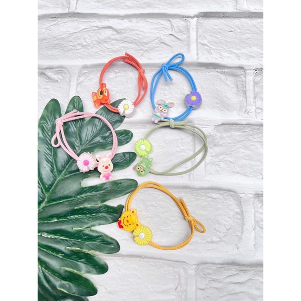 Set 5 dây cột tóc dạ quang phát sáng khi trời tối