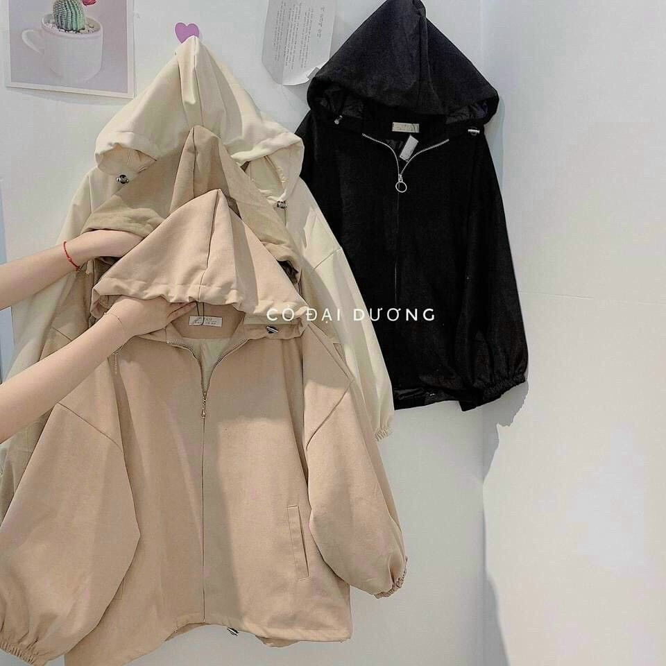 Áo khoác nữ da lộn trơn tay bồng chất liệu tốt dáng đẹp siêu xinh