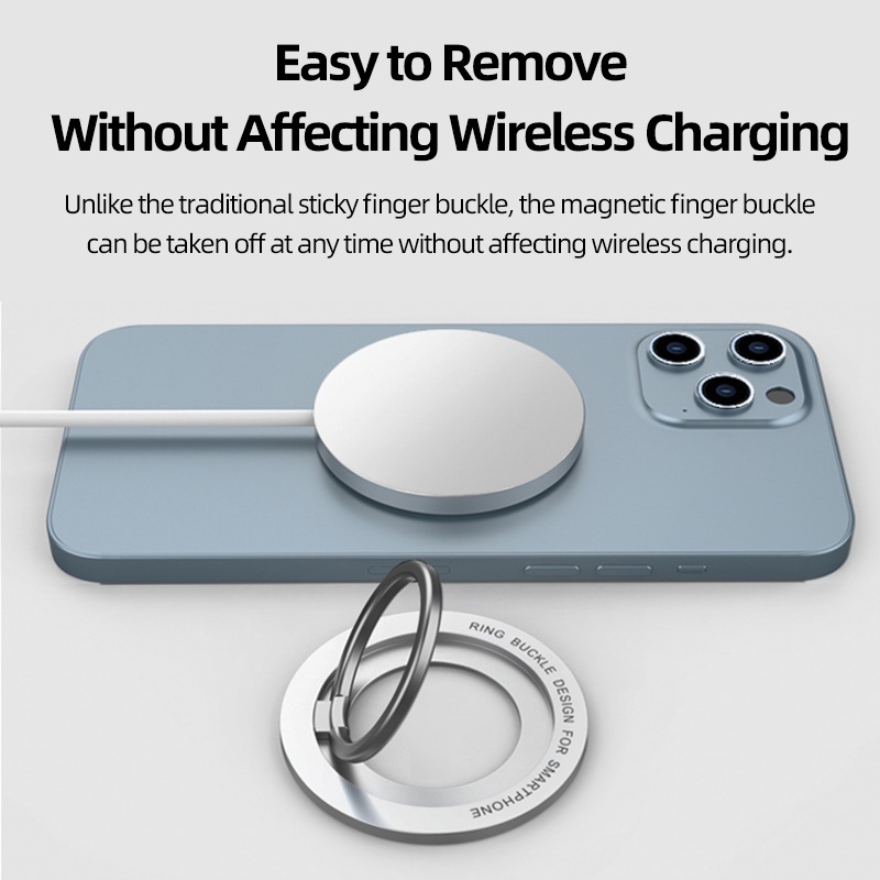 IKey Magnetic Metal Finger Ring Buckle Phone Holder For Android Suction Cup Type Lazy Bracket