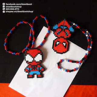 Vòng kandi perler Spider man - Vòng perler người nhện - phụ kiện rave edm festival raver kandi perler DJ