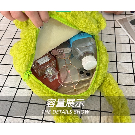 Túi xách tote vải HCRS - TX02  hàng loại 1 Quảng Châu nhung lông cừu họa tiết trái tim/gấu/dâu tây phong cách Nhật Bản