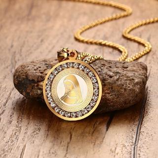 Dây chuyền SEUSUK  phối mặt dây hình Đức mẹ Mary trang trọng