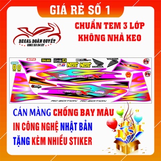 Tem xe wave (  Tem xe Wave 110 lửa) chất liệu cao cấp,chống bay mầu - chống nước
