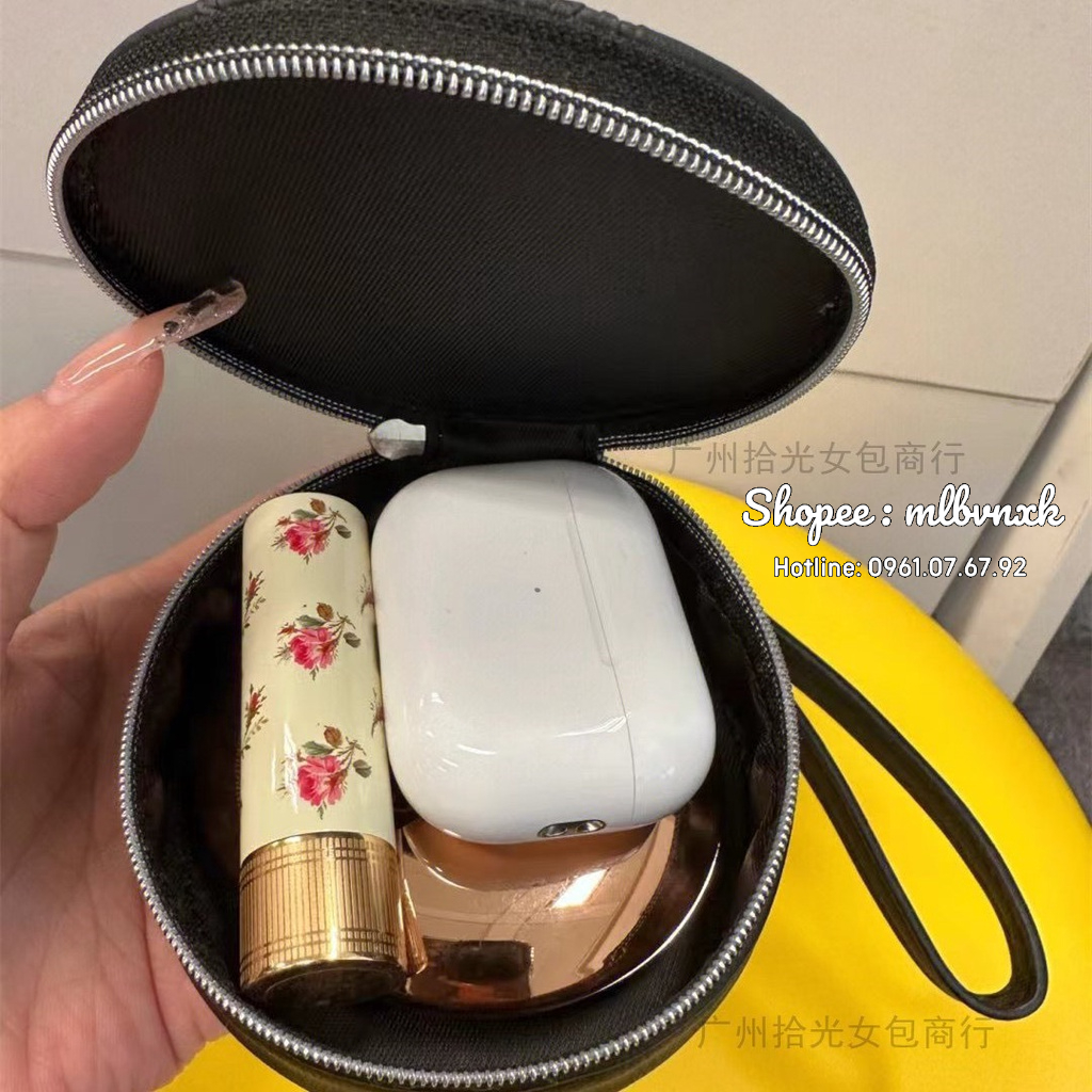 ẢNH THẬT / TQXK - Túi Da Tròn Cầm Tay Mini MLB Diamond Monogram 1:1 - HÀNG XUẤT DƯ FULLTAG