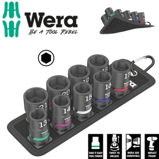Bộ tuýp wera belt c impaktor 1 socket set, 1/2" drive wera 05004580001 gồm 9 cái