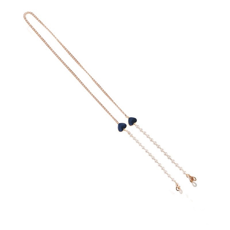 1 Dây Đeo Khẩu Trang Đính Ngọc Trai Giả Kích Thước 76cm