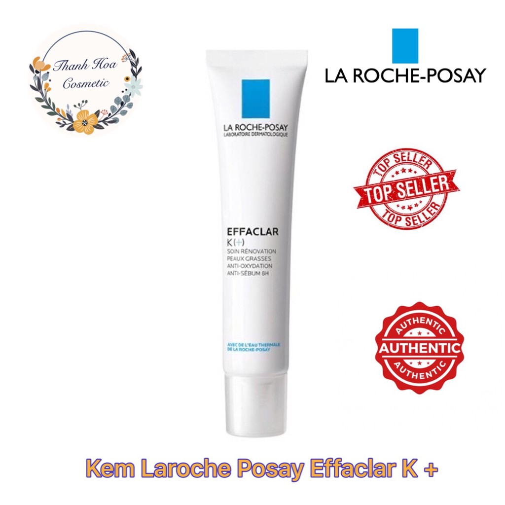 Kem larocheposayk+ giảm mụn đầu đen và giảm bóng nhờn La Roche Posay Effaclar K+.