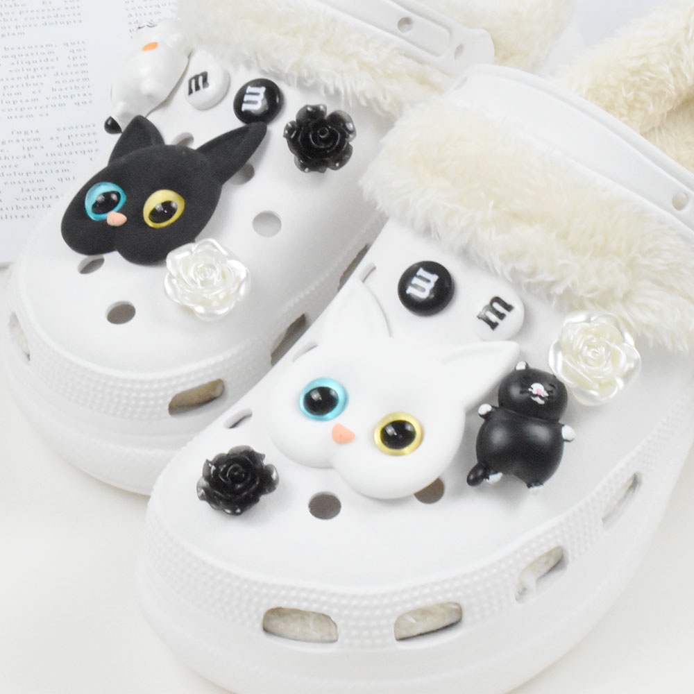 Ghim Cài Giày Hình Chú Mèo 3d Dễ Thương Cho Nữ