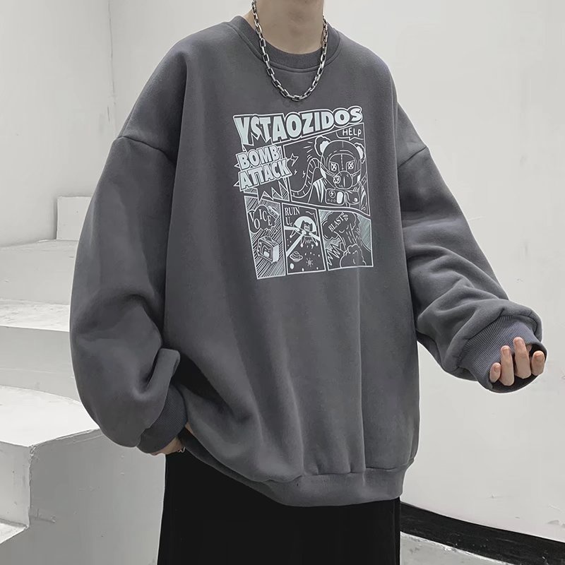 Áo sweater cổ lọ thời trang phong cách Hồng Kông size M-3XL cho nam