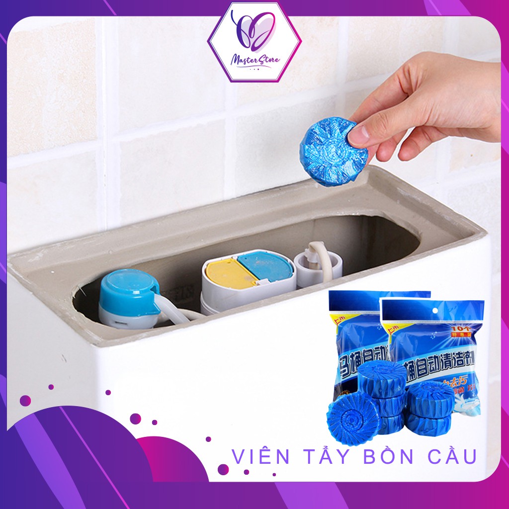 Viên tẩy bồn cầu vệ sinh Toilet diệt khuẩn Master Store (túi 10 viên)