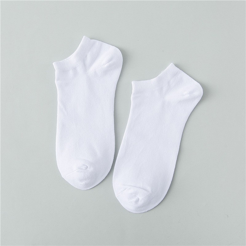 Tất trái tim vải cotton, tất trắng trơn đẹp nam nữ co giãn 4 chiều, thâm hút mồ hôi, mịn chân Talabishop