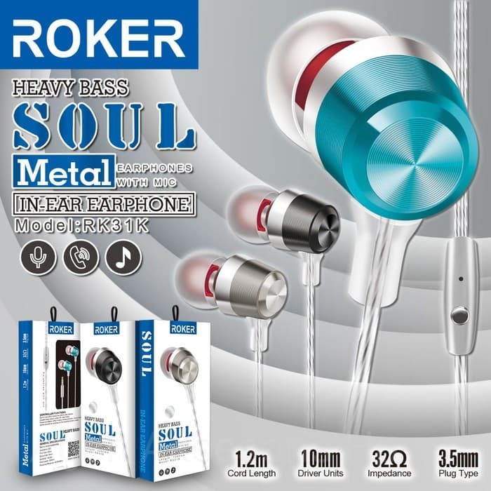 Tai Nghe Chơi Game Z9Q5 Roker Soul Rk31K Có Mic 35mm Đen