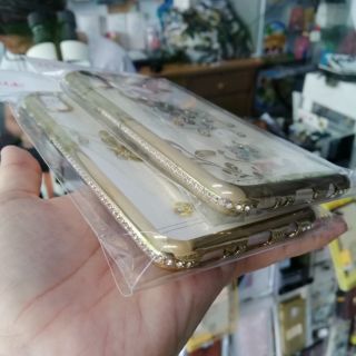 Ốp lưng Samsung m20 dẻo viền đính đá