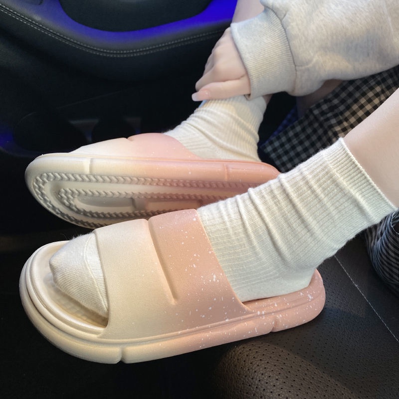 Oeggeo shop Dép Đế Dày Màu Gradient Cho Nam Và Nữ