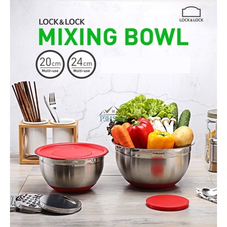 Bộ bát trộn inox và bàn mài lock&lock mix3202-g, mix3242-g