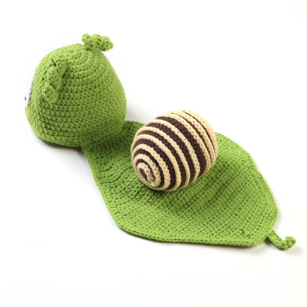 Bộ trang phục đan len hình ốc sên dùng làm đạo cụ chụp ảnh cho trẻ sơ sinh
