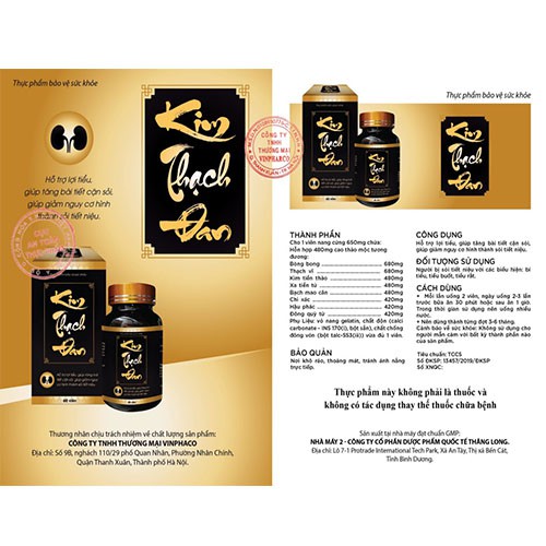 ☑️ Kim Thạch Đan - Đả Tan Sỏi Thận (60 vien) | BigBuy360 - bigbuy360.vn