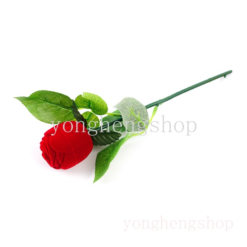 Hộp Đựng Nhẫn Hình Hoa Hồng Đỏ Độc Đáo
