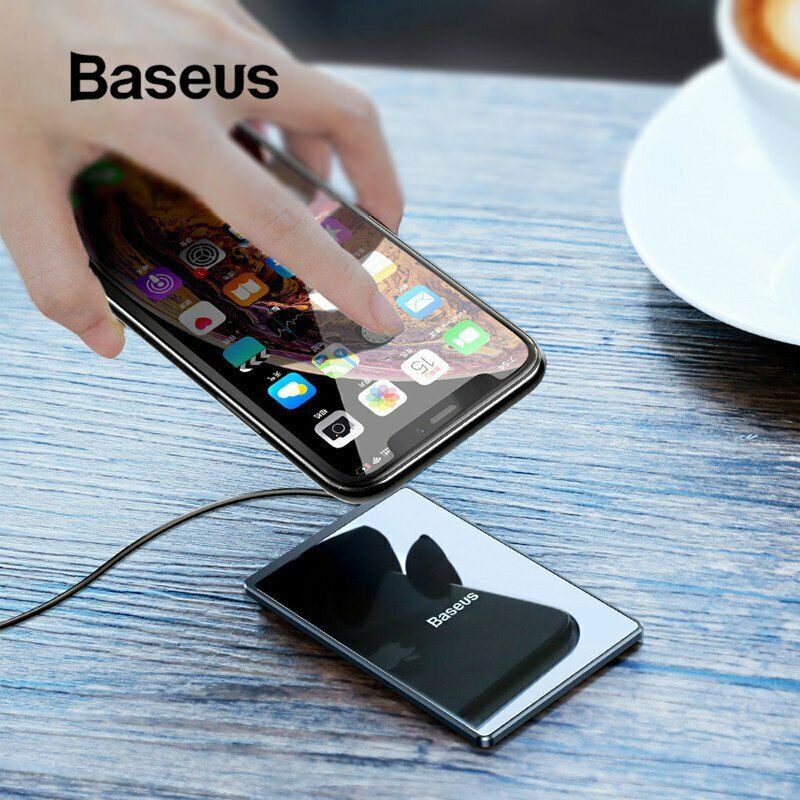 Đế sạc không dây Baseus Card Ultra-thin 15W, thiết kế chống nước IP67 siêu mỏng 0.3cm, chuẩn Qi cho iPhone, Samsung..