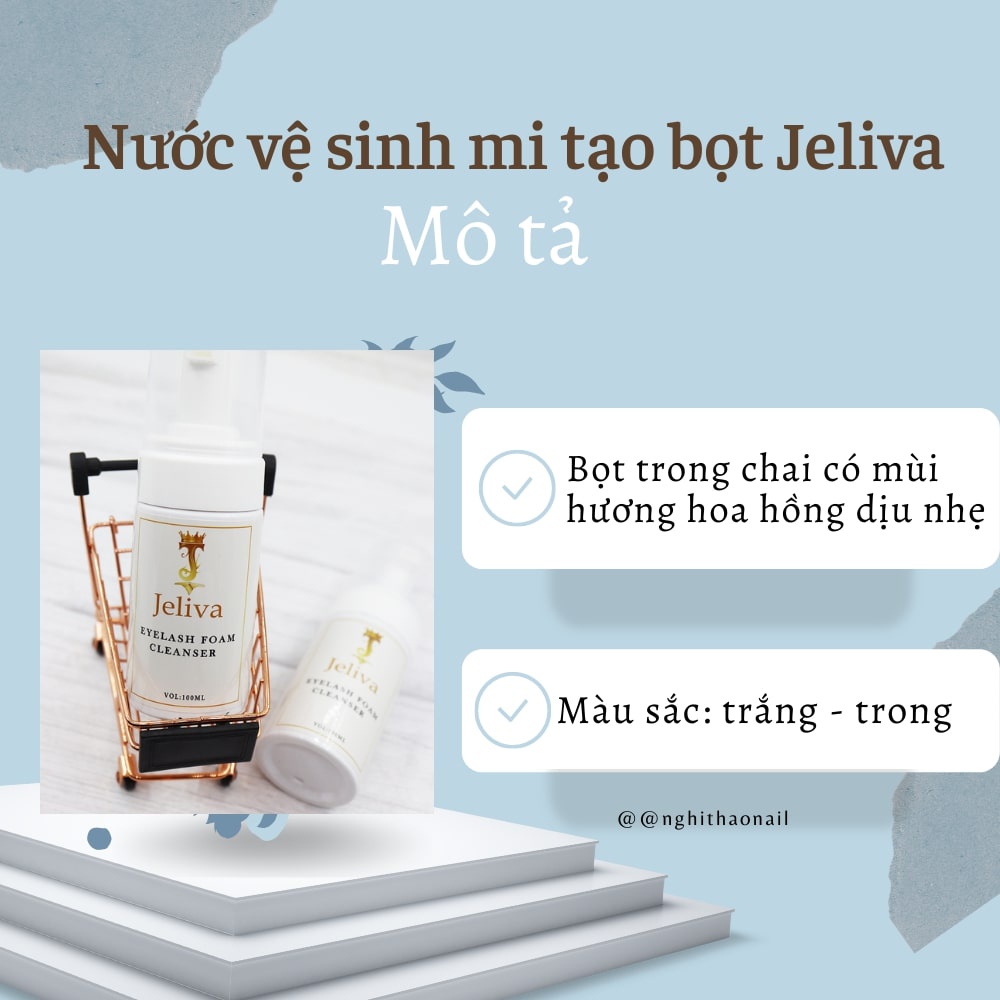 Bọt vệ sinh mi nước rửa mi Jeliva