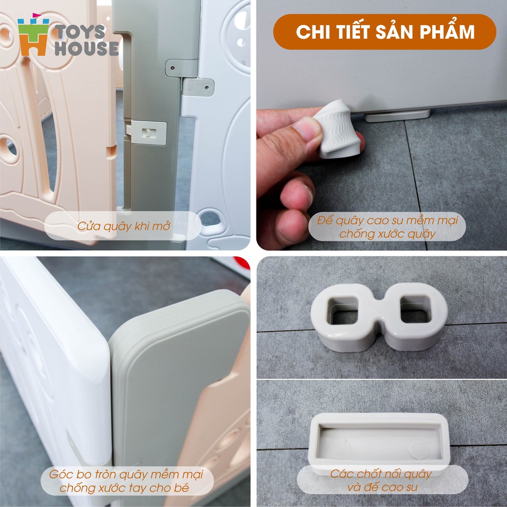 Quây bóng nhà banh cho bé hình ốc sên xinh xắn Toys House 9005 - đồ chơi vận động trong nhà cho bé tiêu chuẩn Châu Âu