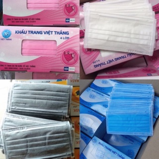 1 Hộp Khẩu Trang Việt Thắng ( Hộp 50 cái, đóng bịch 10 cái )