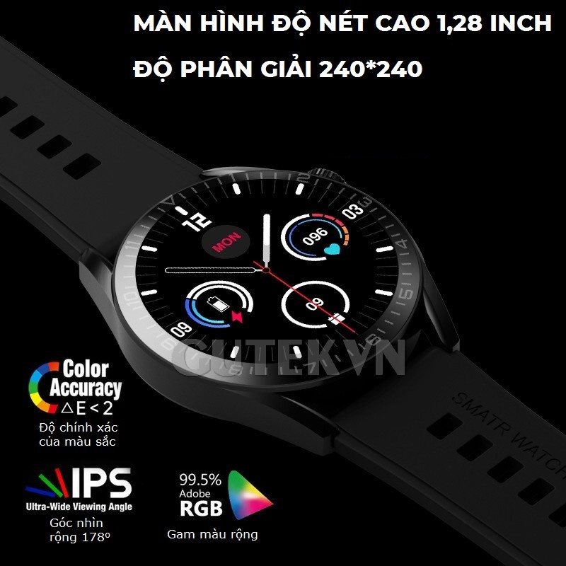 Đồng hồ thông minh Smart Watch Gutek WS3 Pro cảm ứng chống nước ip67 nghe gọi nhắn tin theo dõi sức khỏe