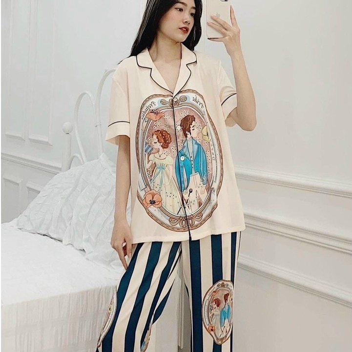 Bộ Pijama - Bộ Lụa Quần Dài Chất Liệu Latin Cao Cấp [HÀNG CHUẨN ĐẸP], Form Dưới 60kg | BigBuy360 - bigbuy360.vn