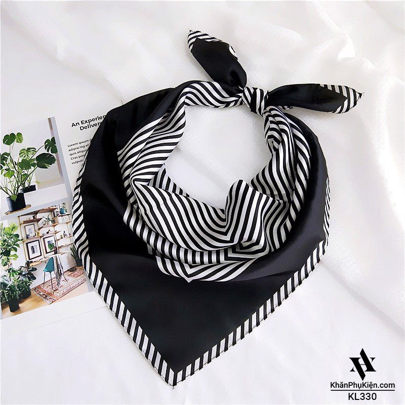 Khăn bandana quấn làm áo Blackpink cao cấp 70 70x70cm turban lụa vuông quàng cổ quấn tóc nữ đẹp