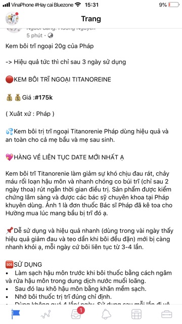 Kem bôi Tr ĩ Pháp 20g