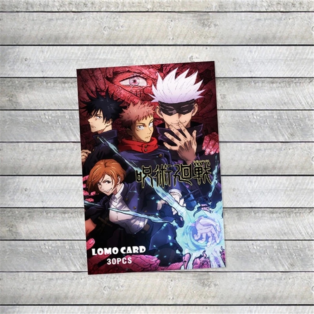 Set 30 tấm thẻ bài in hình nhân vật anime Jujutsu Kaisen dễ thương