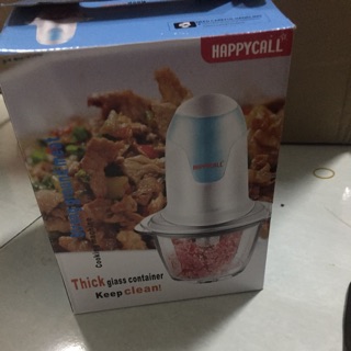Máy say happy call 2 lưỡi doa bằng innox chống cùn, giúp say nhuyễn hơn, xay nghiền thực phẩm thịt cá, rau quả
