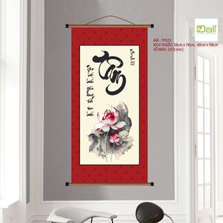Tranh treo tường tự tô màu số hóa DALI Tranh Thư pháp Tâm TP023