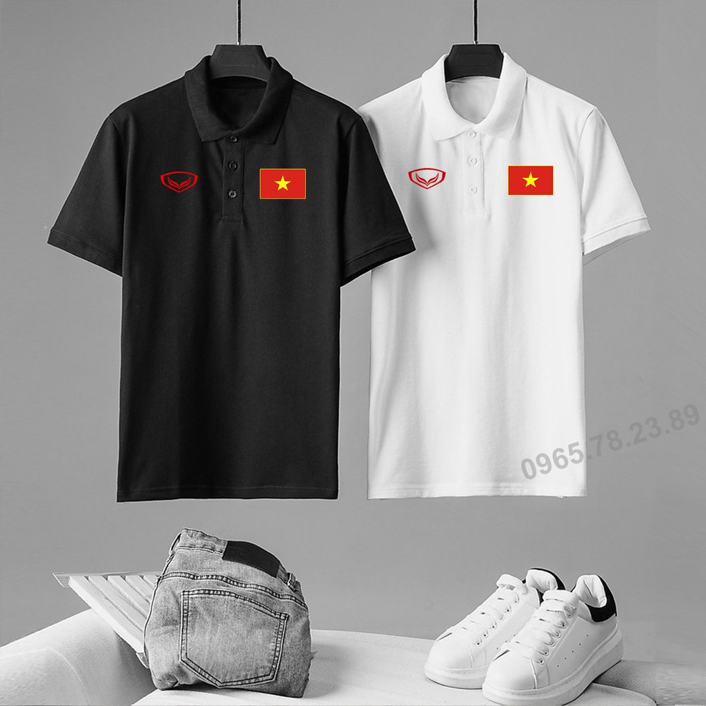 Áo Thun Polo cổ bẻ ngắn tay Đội Tuyển Bóng Đá VIỆT NAM Cao Cấp, Cotton Thấm Hút Mồ Hôi Tốt, không bông xù GUCATI