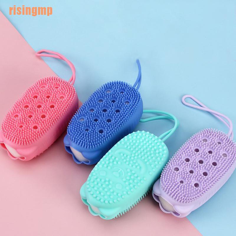 Bàn Chải Silicone Hai Mặt Mát Xa Da Đầu Khi Tắm
