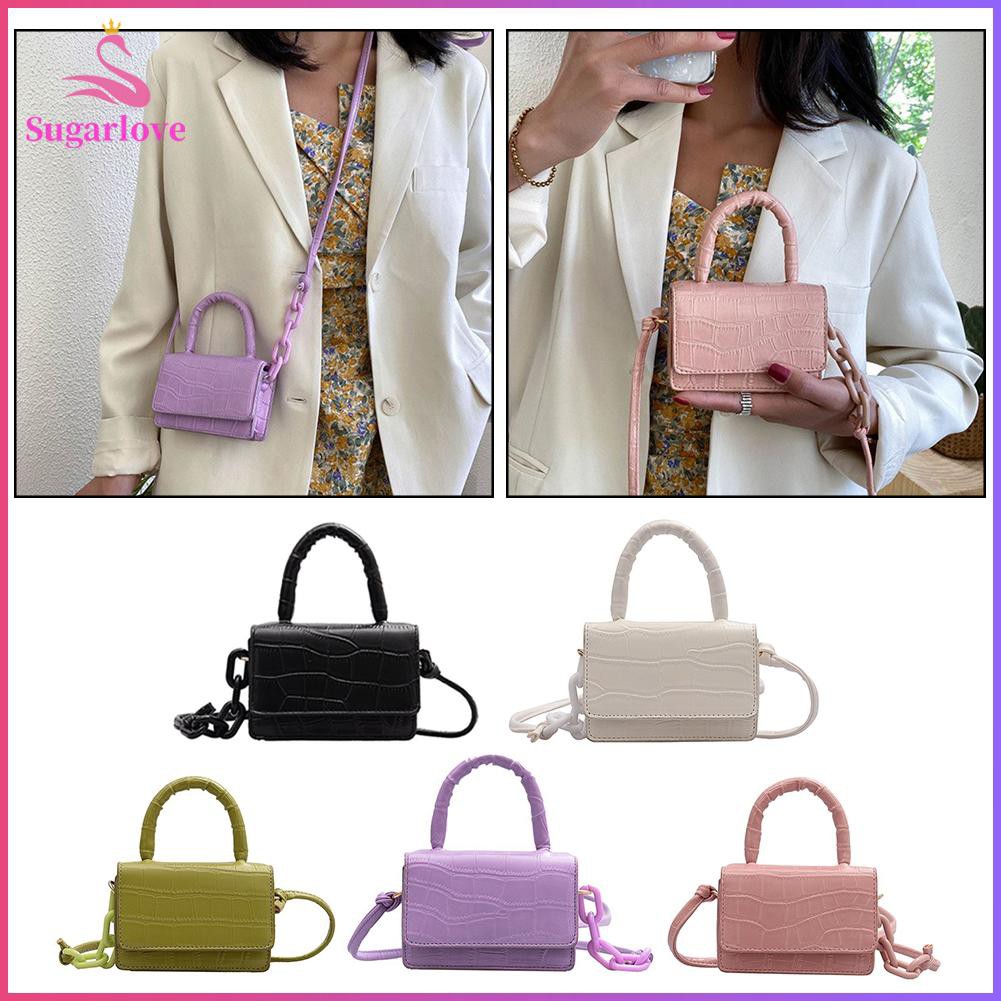 Beautiful※Alligator Pattern Shoulder Crossbody Bag Women PU Leather Mini Handle Tote Purse