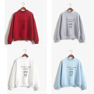 Áo sweater nữ có chữ coffee
