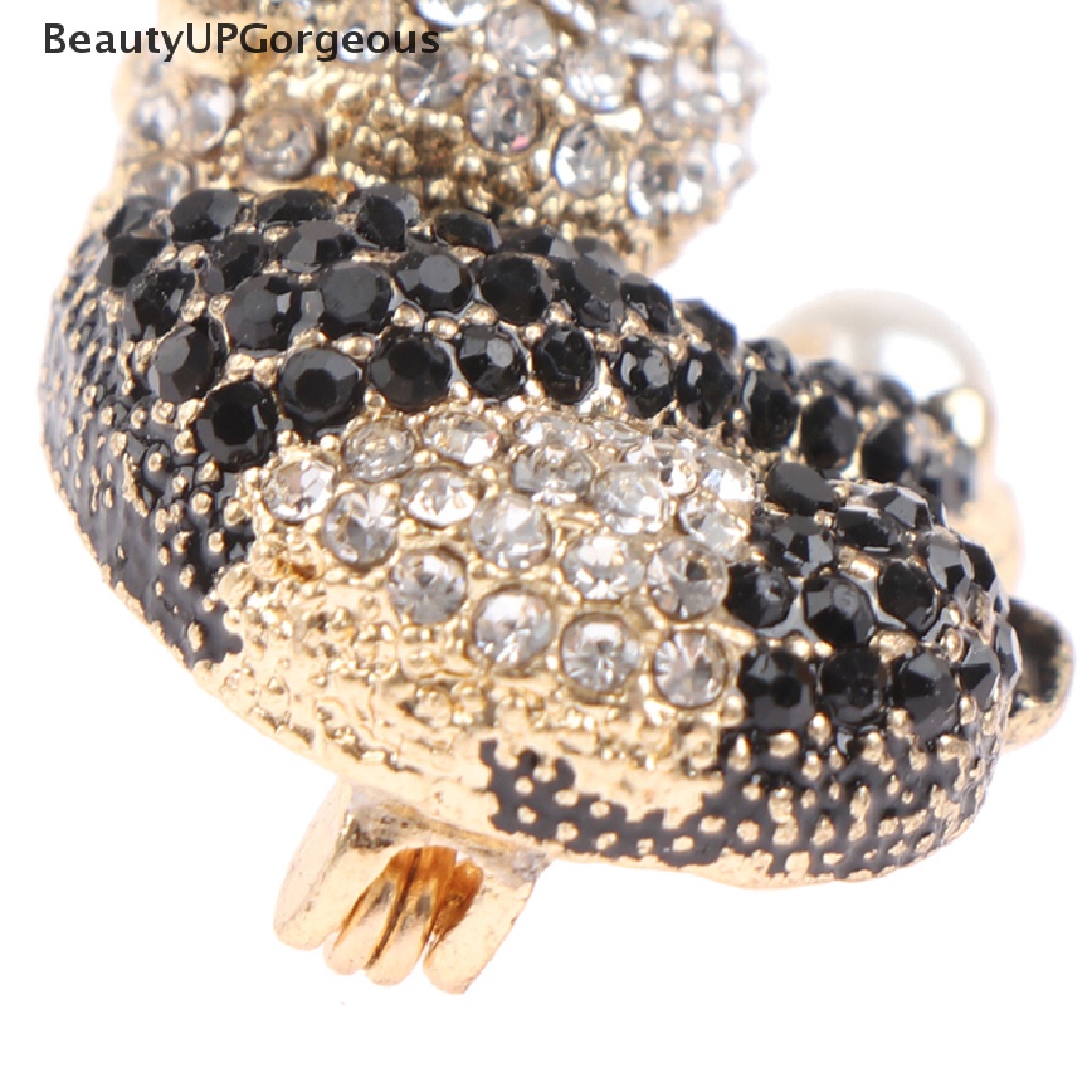 Ghim Cài Áo Hình Gấu Trúc Đính Đá Dễ Thương