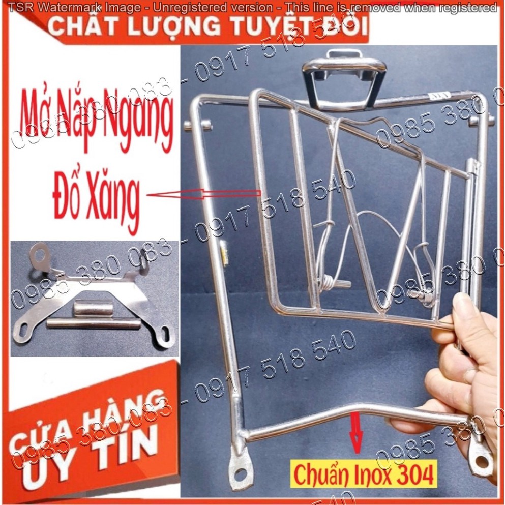 Baga NVX V1 Lượn Giữa INOX Cao Cấp Dày 10 Ly Cho Yamaha NVX 2014 - 2020