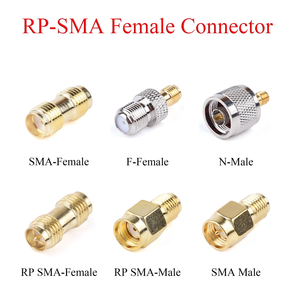 1 Đầu Nối RF Cái RP-SMA Sang SMA RP-SMA Đực / SMA RP-SMA F Cái Cho Ăng Ten TV